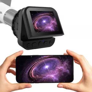 천체 사진 촬영을 위한 4K 망원경 카메라 2.8인치 LCD 1.25/2인치 범용 접안 렌즈 어댑터 16배 줌 및