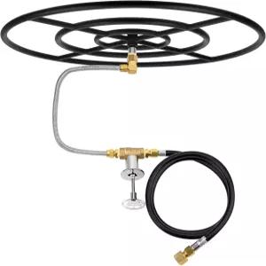 스탠브로일 천연 화덕 버너 링 설치 키트 블랙 스틸 30인치