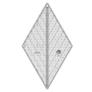 Creative Grids 60도 다이아몬드 눈금자 - CGR60DIA - 미국산, 미끄럼 방지 그립 아크릴 퀼팅, 바느질, 공