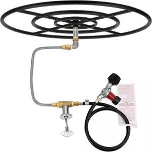 스탠브로일 LP 프로판 파이어 피트 버너 링 설치 키트 블랙 스틸 30인치