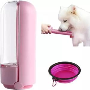 반려견 물병 접이식 정수기 반려동물 야외 산책 하이킹 여행 식품 등급 플라스틱 14온스를 위한 누수 방지