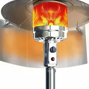 파티오 히터 리플렉터 실드 실외 교체 부품 여분의 열 반사를 위한 접이식 디플렉터 0.8mm 두께의 알루미늄