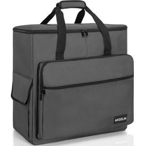 AKOZLIN PC 여행용 케이스 데스크탑 휴대용 가방 패딩 나일론 토트백 컴퓨터 타워 섀시 키보드 마우스 악세사리 회색