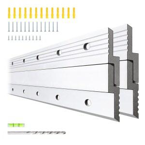 [미국배송] 헤비 미러 마운팅 하드웨어 행거 Z 클립 32인치 2쌍 프렌치 클리어 알루미늄 합금 프레임 걸이 키트 브래킷 벽걸이용 듀티 200LB 최대 하중