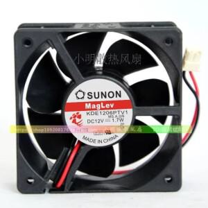 SUNON 서버 냉각 선풍기, 2 선, DC 12V, 1.7W, 60x60x25mm, KDE1206PTV1 MS.A.GA