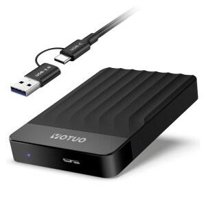 YOTUO 휴대용 외장 하드 드라이브 스토리지 확장 모바일 HDD USB 3.0 USB-C PC Mac 데스크탑 노트북 PS4 Xbox One X /S 360 Office & Game (블랙 1TB)