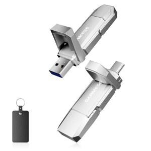 스마트폰 태블릿 컴퓨터 게임 콘솔과 호환 GARMESE 256GB USB C SSD 플래시 드라이브 최대 450MB/s 3.2 솔리드 스테이트 엄지 타입 A + 2-in-1 메모리 스틱 데이터 스토리지