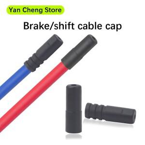 자전거 브레이크  변속 케이블용 플라스틱 튜브 캡 20개, 5mm 4mm 크기, 나사형 끝단, 산악 와이어 커버