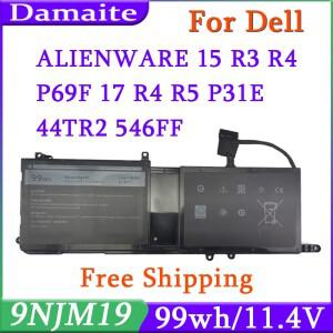 Dell Alienware 용 9NJM1 99WH 노트북 배터리 15 R3 R4 17 R5 시리즈 MG2YH HF250 0546FF 44T2R P69F002 P6
