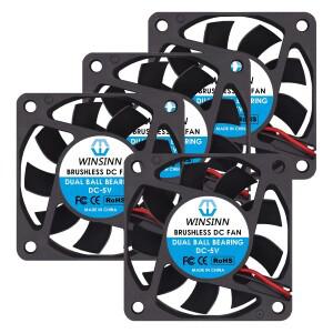 WINSINN 6015 60mm 팬 DC 5V 12V 24V 슬리브/듀얼 볼 베어링 브러시리스 냉각 60x15mm 2PIN