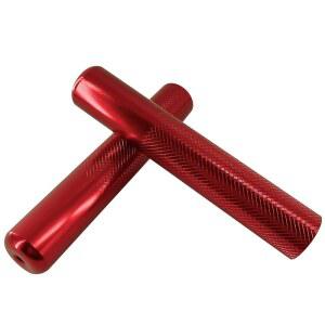 크로스핏, 바디 빌딩, 그립/코어 근력 및 지구력 훈련 운동을 위한 FITactic 알루미늄 페그 보드 클라이밍 홀드(2팩, 빨간색)