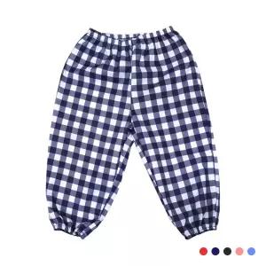유아동 어린이 우비 레인 비옷 방수바지-체크 갯벌 체험 미술 교실 앞치마 방수바지 고무줄바지 밴딩 팬츠