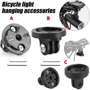 자전거 컴퓨터 거치대 베이스 카메라 마운트 브래킷 어댑터, 알루미늄 합금 헤드라이트 가민 고프로용