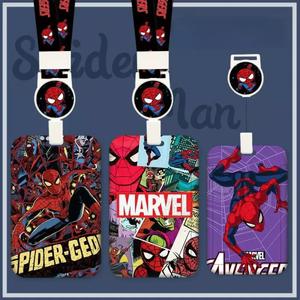 마블 어벤저스 스파이더맨 늘어나는 목걸이줄 카드 지갑 학생증 교통카드 릴 홀더 케이스