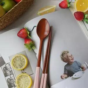 위생적인 옻칠코팅 디아난 옻칠 수저세트 4color