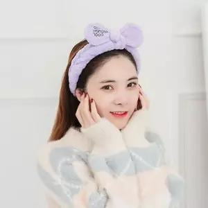 [골드스마일]귀여운 와이어 리본 세안밴드 극세사 밴딩 세수머리띠