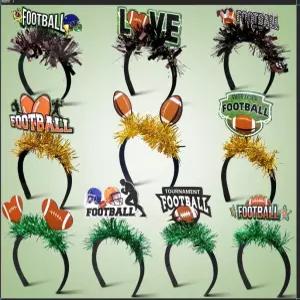 메가-L 10개 축구 머리띠 슈퍼볼 2026 파티 용품 혜택 미식축구 사진 부스 소품 테마의 게임데이 챔피언십