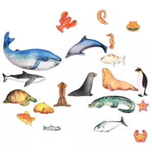 실사 물고기 해양생물 인형 돌고래 외 20개입 물고기인형 생선인형 고양이장난감 누리과정교구 유치원교구