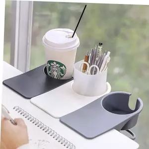 공간활용 책상 컵홀더 집게형 데스크 테이블 텀블러 거치대 사무실 집게 캔 홀더 컵 코스터 커피 받침대