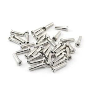 SQXBK 36pcs 실버 산악 자전거 스포크 캡 14G 16mm 도로 접이식 와이어 니플 휠 장식