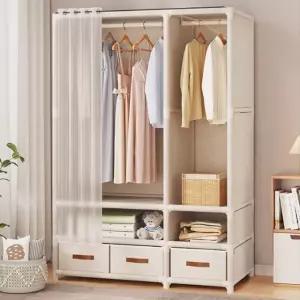 선반형 행거 옷장 수납형 3단 간이옷장 비키니장 간이옷장 미니옷장 부직포옷장 행거 조립식옷장