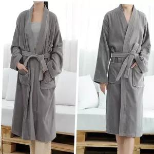 호텔 샤워 목욕 순면 면 잠옷 파자마 가운 그레이