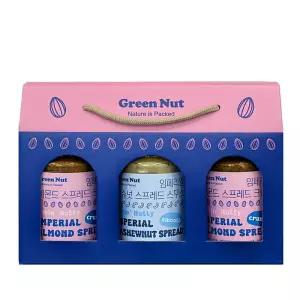 그린너트 임페리얼 아몬드버터 크런치2+캐슈넛버터 스무스1 3입 선물세트