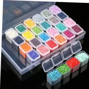 네일파츠 케이스 큐빅 보석십자수 투명 상자 R0017