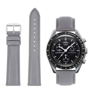 [미국배송] 문워치용 TSTRAP 가죽 시계 밴드 - 오메가 X 스와치 문워치와 호환되는 스트랩 문워치 스피드마스터용 20MM 퀵 릴리스 교체