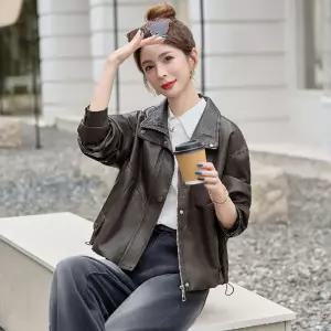 솔저스여성 캐주얼 PU가죽 재킷 코트 가을 슬림핏 차이나 톱 OPH3