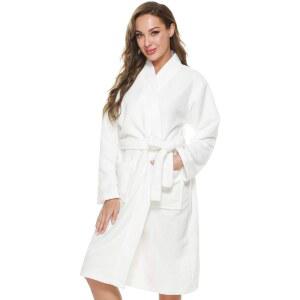 여성용 니피 기모노 목욕 가운 테리 천 무릎 길이 수건