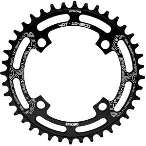 덱카스 원형 체인링 104BCD 40T 42T 46T 48T 50T 52T 좁은 와이드 7 8 9 10 11 12 스피드 체인(라운드 블랙, 48T)