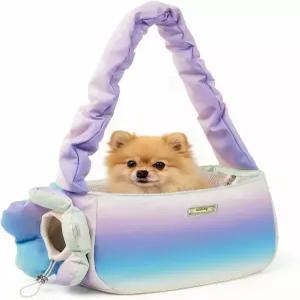 작은 개와 고양이를 위한 터치독 애완동물 캐리어 지갑 가벼운 여행용 퍼프 핸드백 패딩 처리된 실내 및