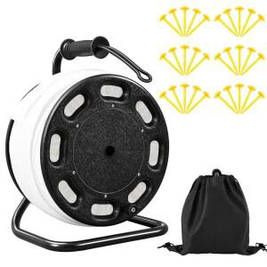 시메야오 328피트 필드 마킹 테이프 키트 신축성 휴대용 내구성 피치 축구 비치 배구 배드민턴 경계 스포츠 라인 야외용