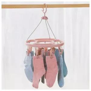 클린홈 빨래집게 건조대 2p세트(12p) (핑크)
