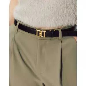 [백화점 정품] 닥스 DAKS 25SS [선물포장 쇼핑백동봉] [DBBE5F097BK][DD Symbol] 블랙 DD메탈릭 골드 버클