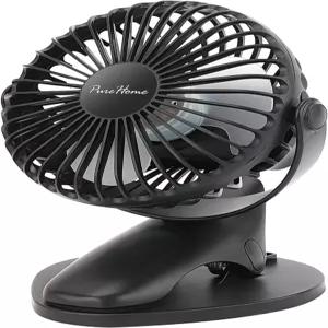 휴대용 클립 선풍기 배터리 작동 강력한 공기 흐름으로 3배속 USB 충전식 미니 테이블 360 회전 초조용한