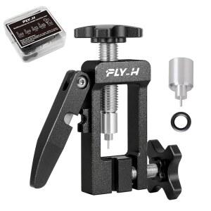 FLY_H 자전거 브레이크 유압 호스 피팅 삽입 도구, 니들 드라이버 라인 튜브 진입 장치, 절단 도구의 MTB 로드 바이크 올리브 헤드 프레스