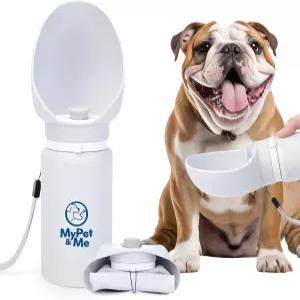 마이 펫 앤 미 접이식 반려견 물병 휴대용 - 550ml/18.5온스 음용 그릇 누수 방지 컴팩트 경량 및 내구성이