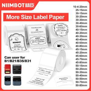 Niimbot 1 롤 흰색 스티커 용지 방수 접착 라벨  휴대용 열전 사 프린터 테이프  오일