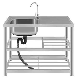 야외 씽크대 싱크대 간이 설거지 다용도 이동식 조리대 개수대 주방 스텐