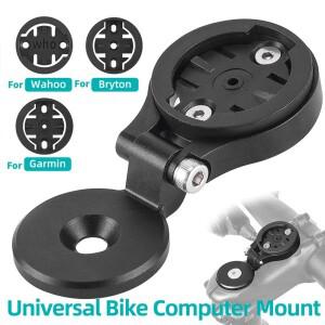 범용 자전거 컴퓨터 마운트 스템 홀더 Garmin Bryton Wahoo 용 스톱워치 속도계 지원 스탠드