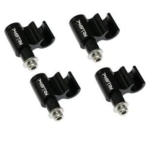 ZYAMY 4pcs 자전거 유압 브레이크 케이블 하우징 가이드 0.39 x 0.73 인치 호스 와이어 클립 클램프 그립, 블랙