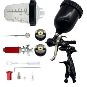페인트 스프레이건 바니시 및 프라이머 에어 1.7mm 깍지 키트, 400cc 혼합 컵, 600CC 탱크,