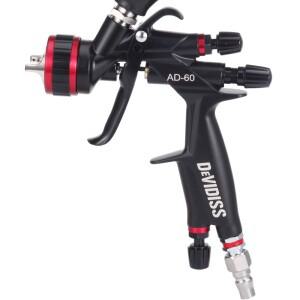 DEVIDISS AD-60 공압식 바니시 페인트 스프레이 건 고분무 저압 1.3mm 노즐 중력식  전문가용