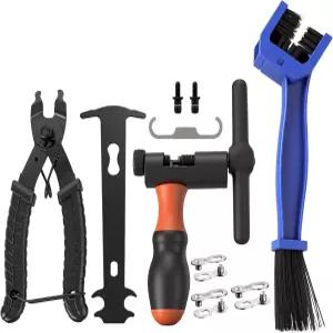 하이레보 자전거 체인 도구 키트 브레이커 메인 플라이어 청소 브러시 1-12 스피드 분해 스플리터 및 체커