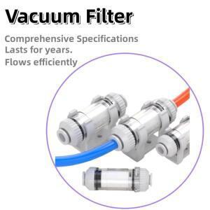 공압식 진공 발생기 필터 ZFC100/ZFC200, 퀵 플러그 파이프 및 코어 포함, 음압