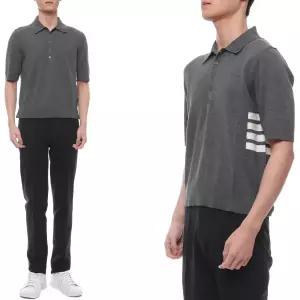 [롯데백화점]톰브라운 25SS 남성 사선 스트라이프 폴로 반팔 니트 MKP135A Y3043 035 25S