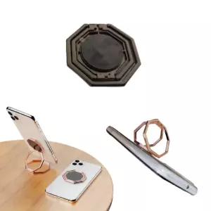 휴대폰거치대 360도 회전 접이식 스마트폰 메탈 링홀더 블랙