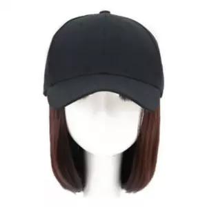 여성용 일체형 단발 가발 모자형 웨이브 자연 스러운 헤어 패션 통가발 캡모자 헤어가발